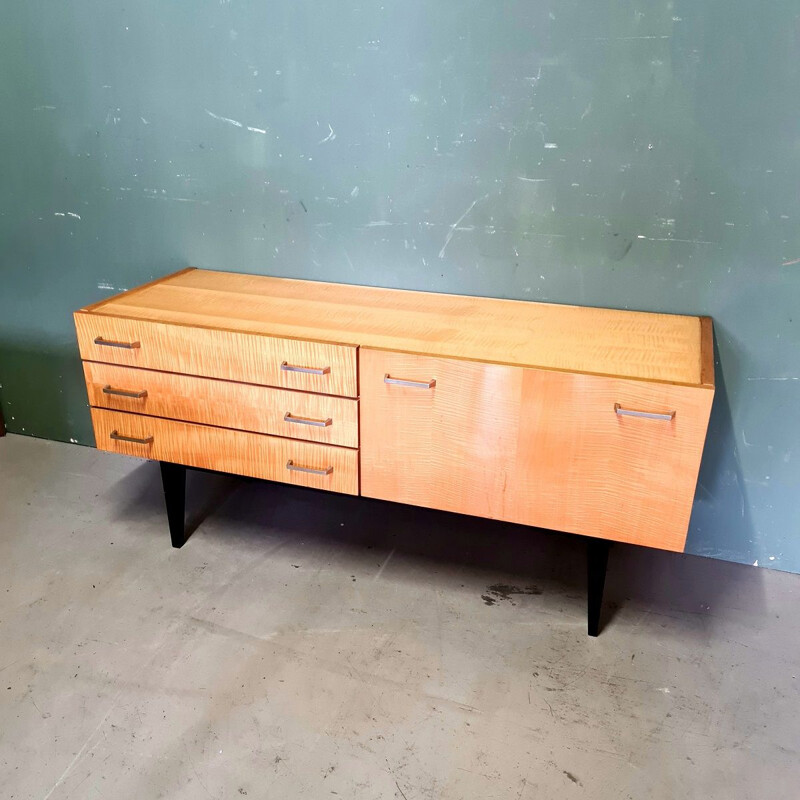 Vintage birch wood sideboard, 1960s