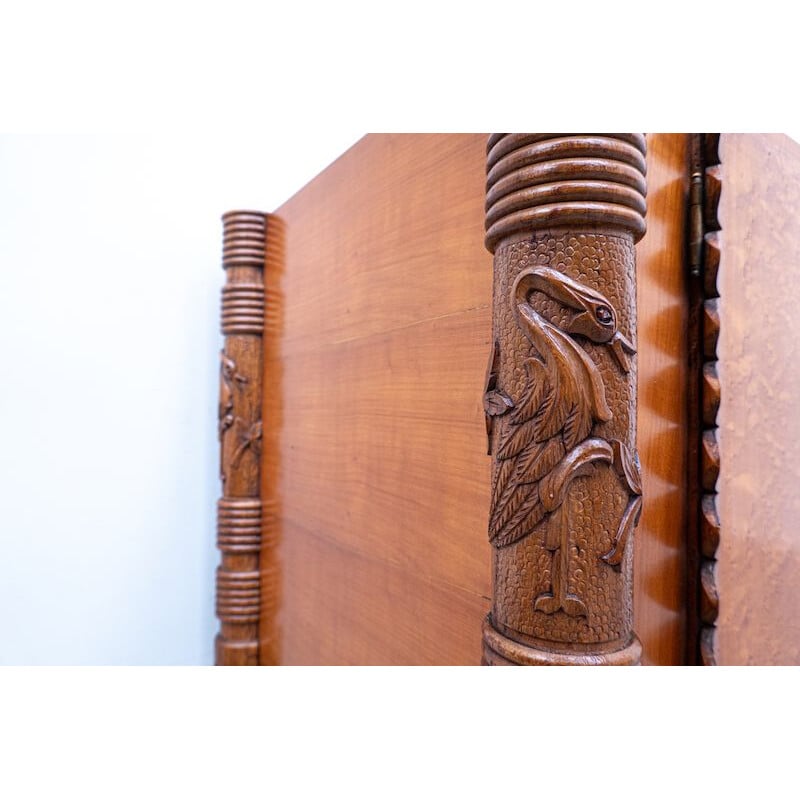 Vintage Italian wooden sideboard with four doors by Pier Luigi Colli, 1940s