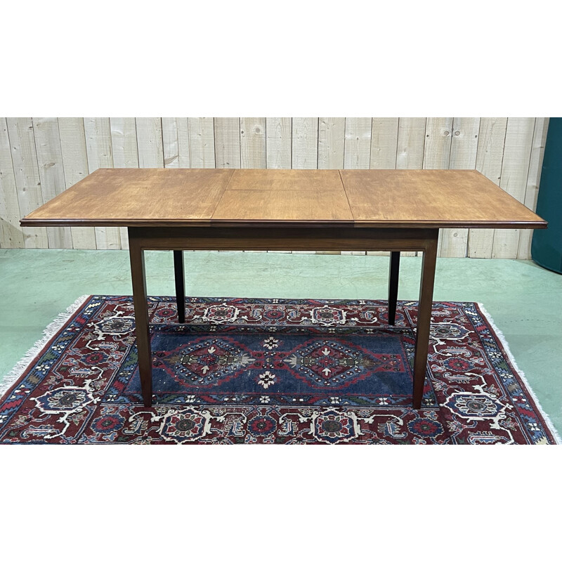 Vintage teak table with butterfly extension, 1970