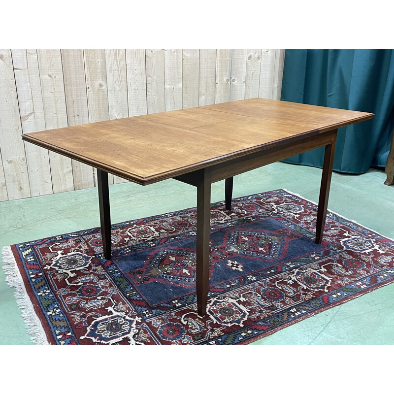 Vintage teak table with butterfly extension, 1970