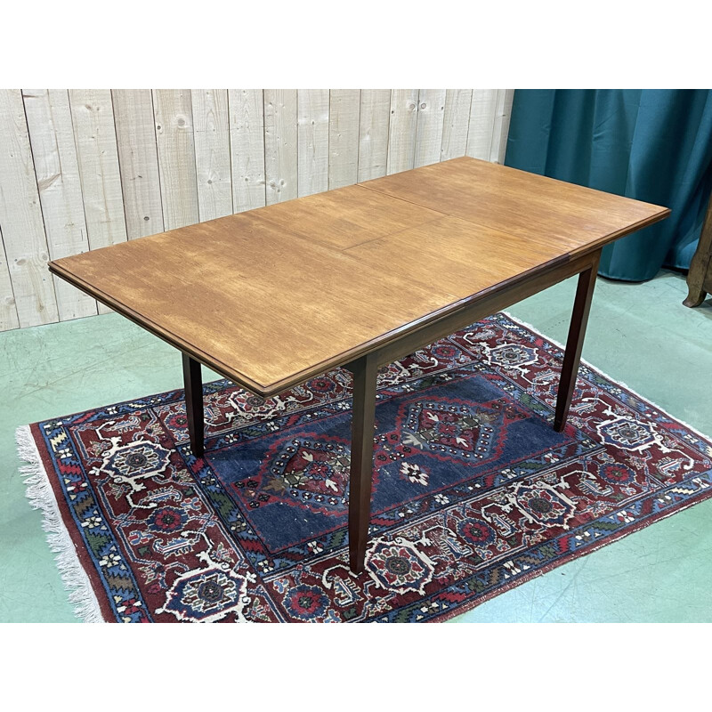 Vintage teak table with butterfly extension, 1970