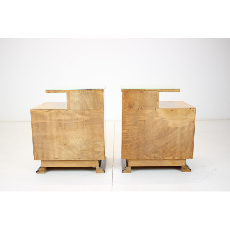 Pair of vintage night stands by Jindřich Halabala for Up závody, Czechoslovakia 1950s