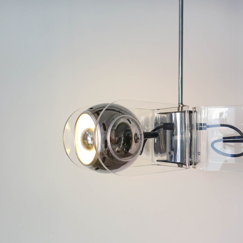 Plexiglas vintage eyeball pendant lamp by Insta Sensorette, Germany 1970s