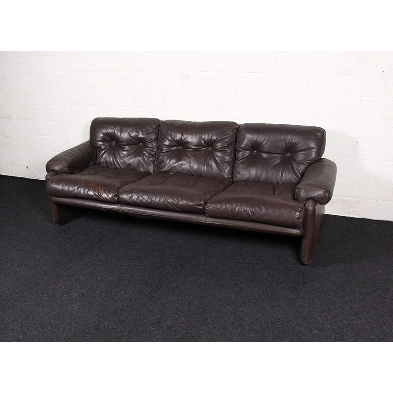 3 seater "Coronado" leather sofa, Tobio SCARPA - 1970s