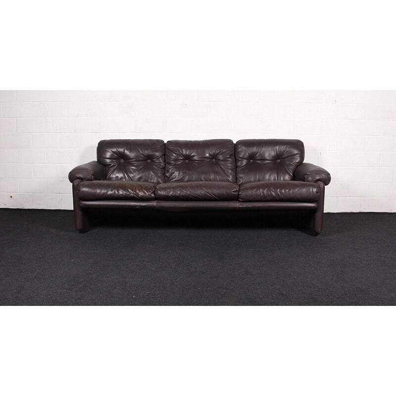 3 seater "Coronado" leather sofa, Tobio SCARPA - 1970s