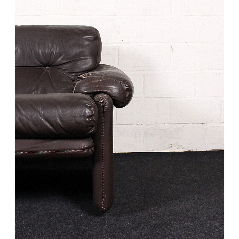"Coronado" lounge chair in leather, Tobio SCARPA - 1970s