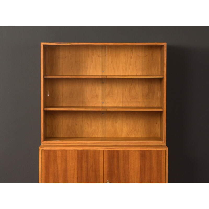 Vintage walnut display cabinet, Germany 1960s