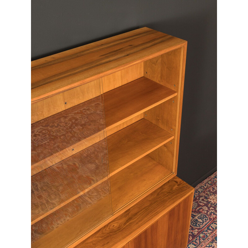 Vintage walnut display cabinet, Germany 1960s