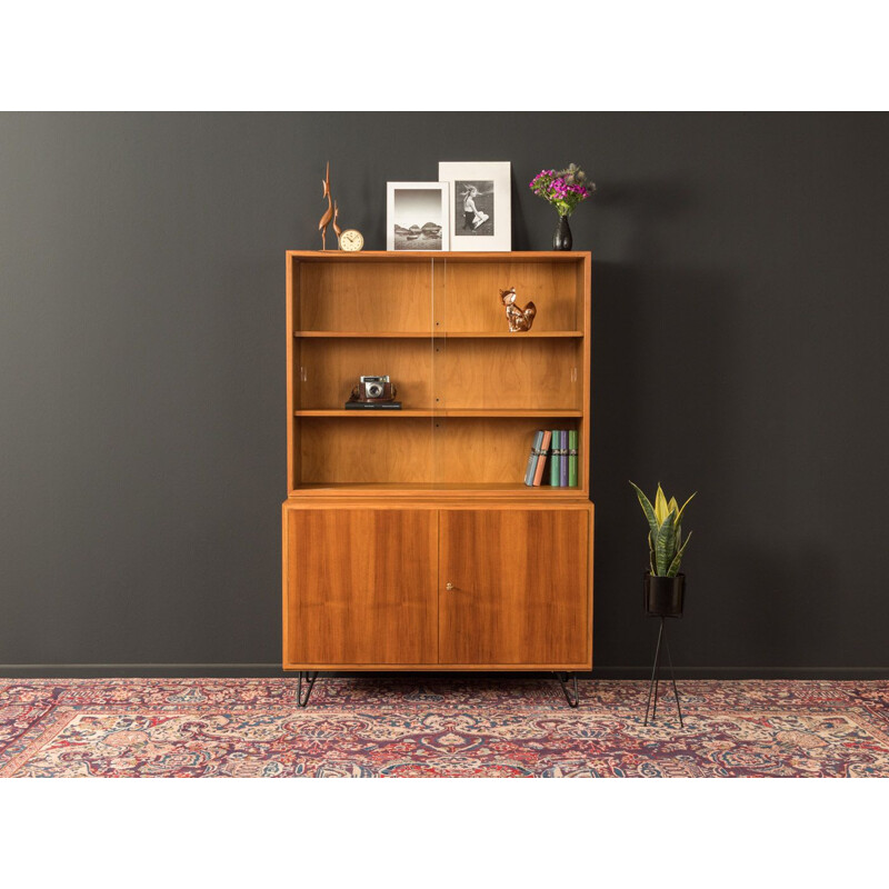 Vintage walnut display cabinet, Germany 1960s