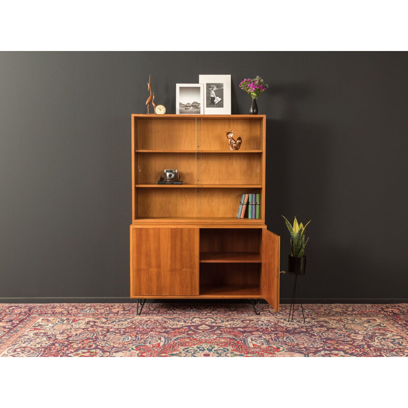 Vintage walnut display cabinet, Germany 1960s