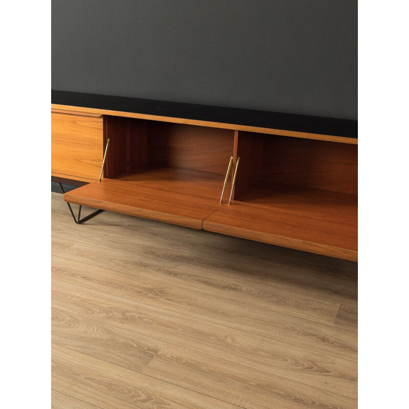 Vintage walnut sideboard with three drawers, Germany 1960s