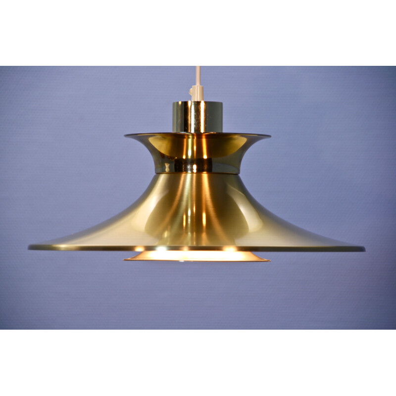 Danish vintage pendant lamp in brass, 1970s