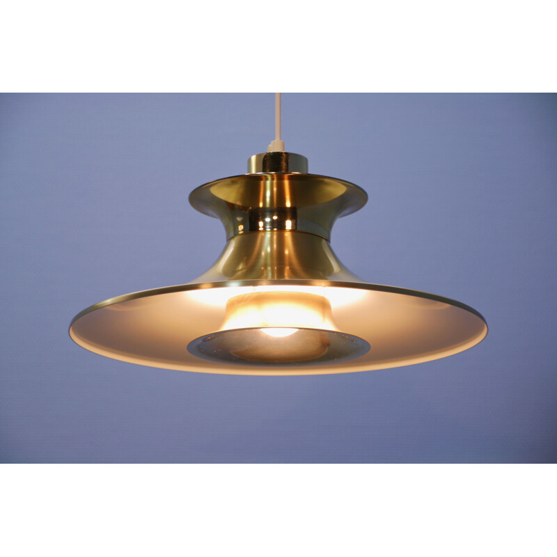 Danish vintage pendant lamp in brass, 1970s