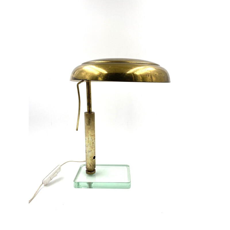 Lampe de table vintage en laiton par Pietro Chiesa pour Fontana Arte, 1940