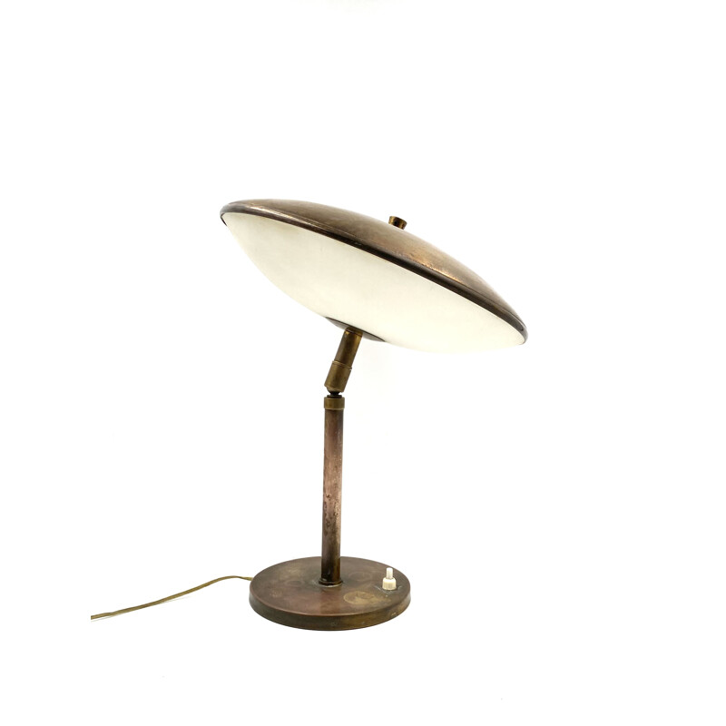 Lampe de table vintage en laiton par Stilnovo, Italie 1950