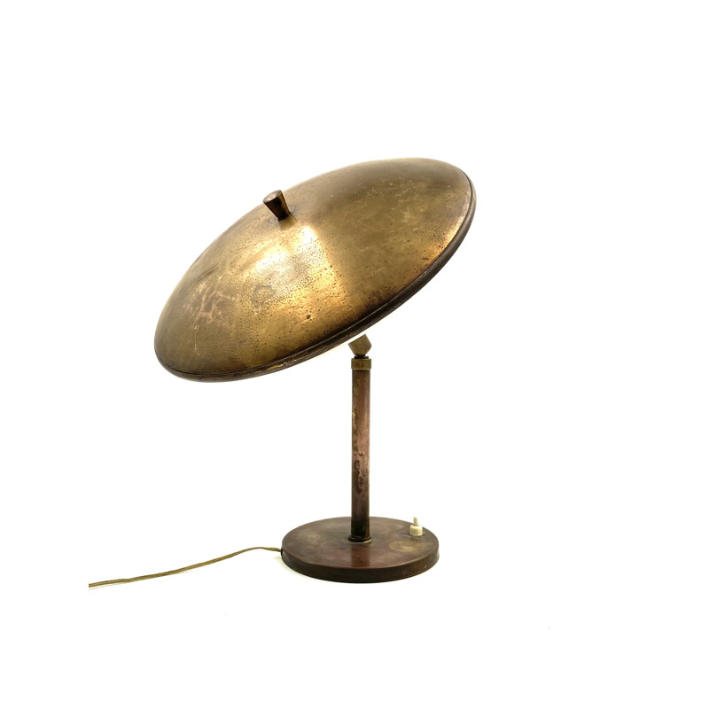 Mid century brass table lamp by Stilnovo, Italy 1950