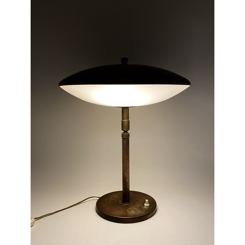 Lampe de table vintage en laiton par Stilnovo, Italie 1950