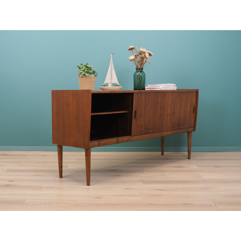 Walnut vintage Danish sideboard, 1960s