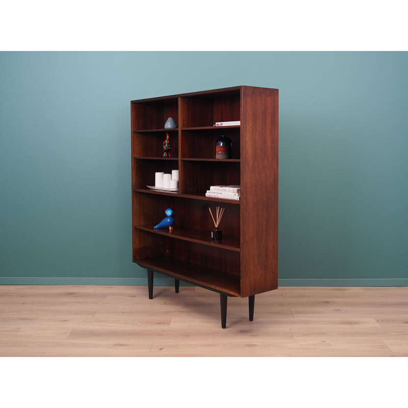 Rosewood Danish vintage bookcase by Omann Jun, 1960s