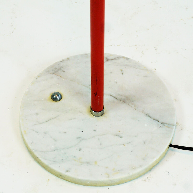 Red Italian mid century Eyeball spot floor lamp, 1960s