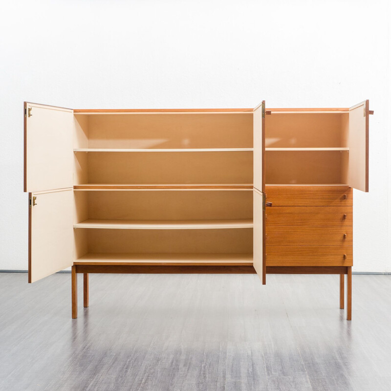 Vintage highboard in walnut, 1960s