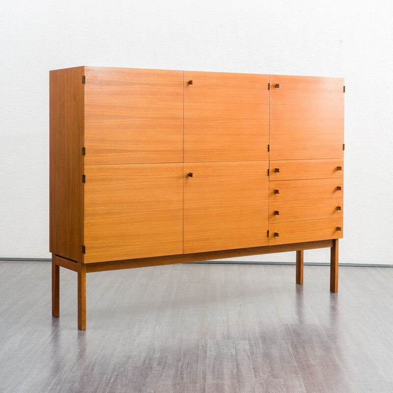 Vintage highboard in walnut, 1960s