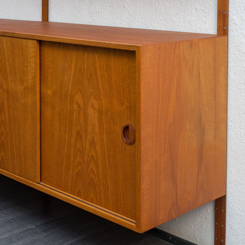Danish vintage teak shelving system by Hg Furniture, 1960s