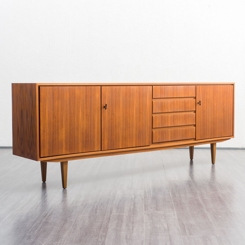 Vintage sideboard in walnut with lockable double door, 1960s