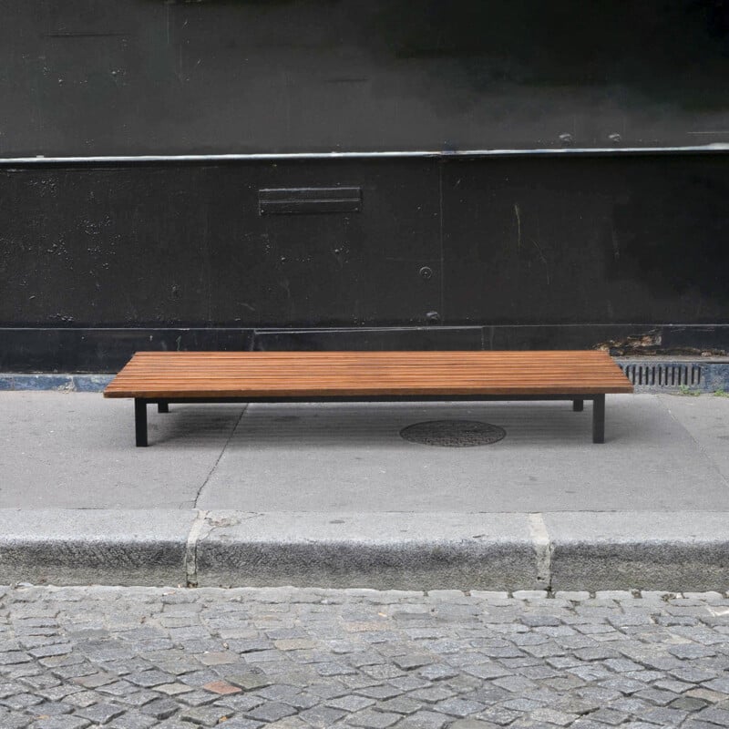 Vintage Cansado bench by Charlotte Perriand for Steph Simon, 1950