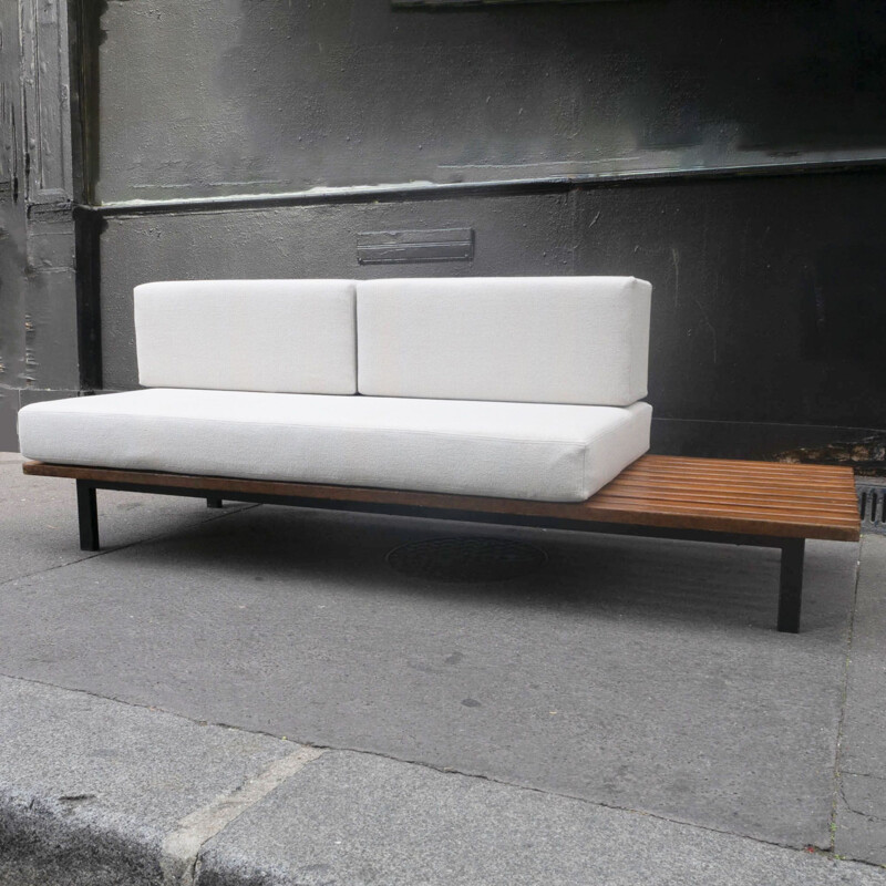 Vintage Cansado bench by Charlotte Perriand for Steph Simon, 1950