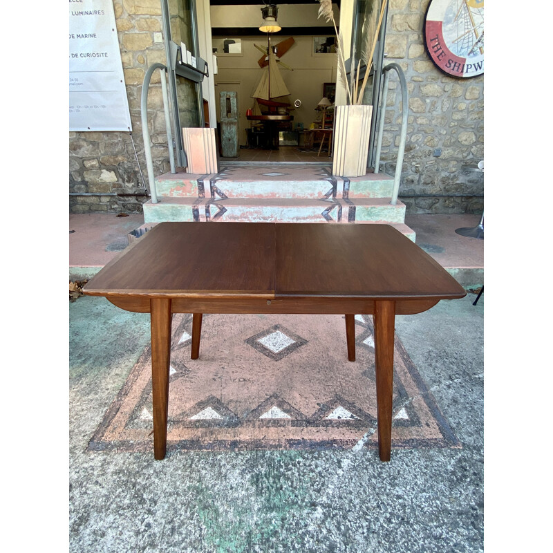 Scandinavian vintage teak table with extensions, 1960