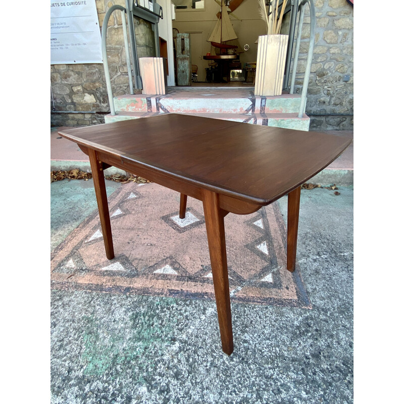 Scandinavian vintage teak table with extensions, 1960