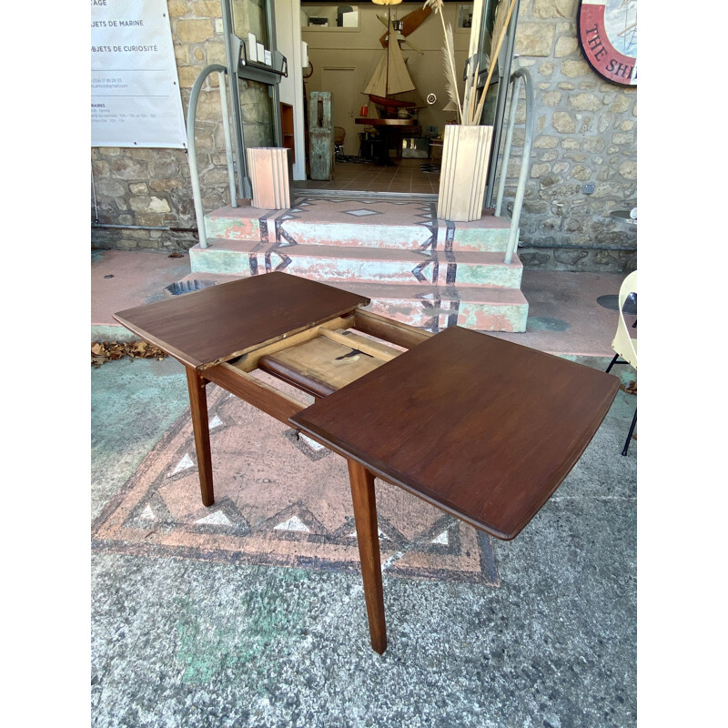 Scandinavian vintage teak table with extensions, 1960