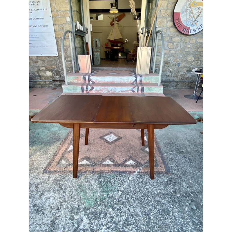 Scandinavian vintage teak table with extensions, 1960