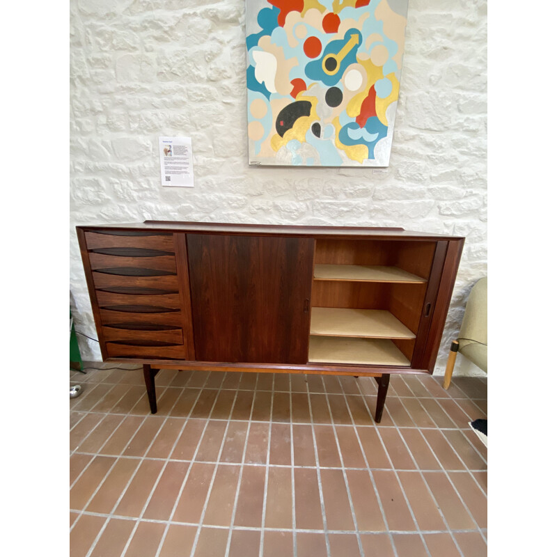 Vintage highboard with two sliding doors by Arne Vodder for Sibast, Denmark 1950