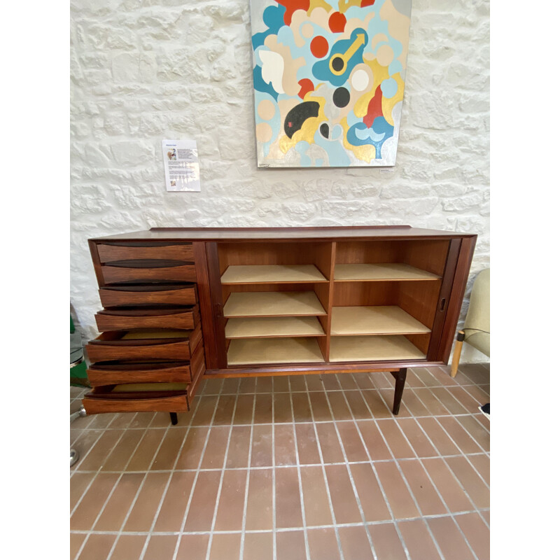 Vintage highboard with two sliding doors by Arne Vodder for Sibast, Denmark 1950