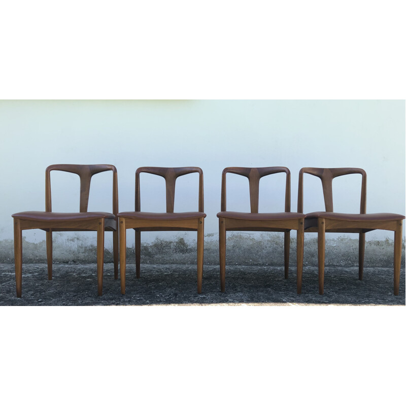 Lot de 4 chaises Juliane danoises vintage de Johannes Andersen pour Uldum Möbelfabrik, 1960