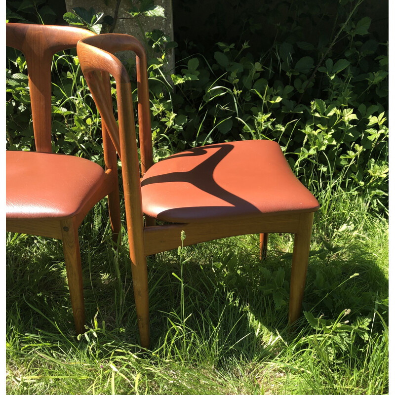 Set of 4 vintage Danish Juliane chairs by Johannes Andersen for Uldum Möbelfabrik, 1960