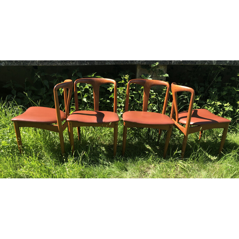 Set of 4 vintage Danish Juliane chairs by Johannes Andersen for Uldum Möbelfabrik, 1960