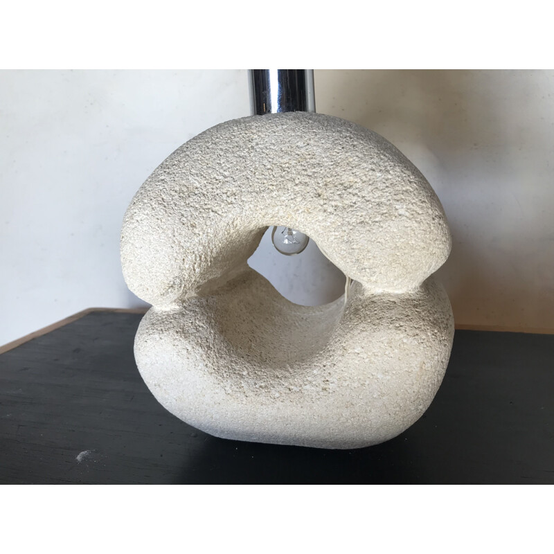 Vintage stone lamp by Albert Tormos, France 1970