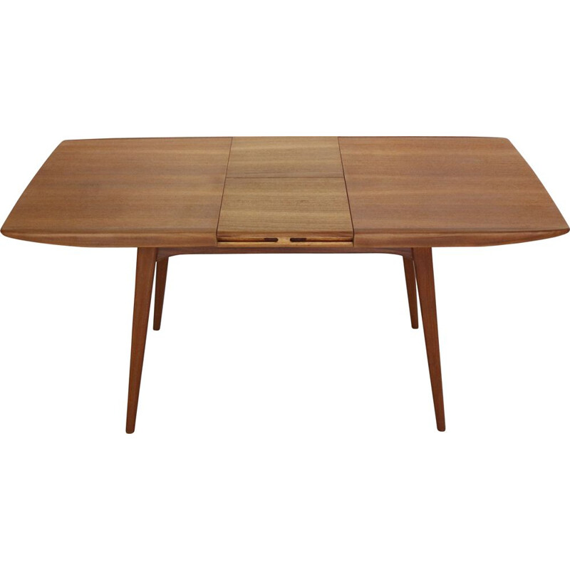 Vintage teak extendable dinning table by Louis Van Teeffelen for Wébé, 1960s