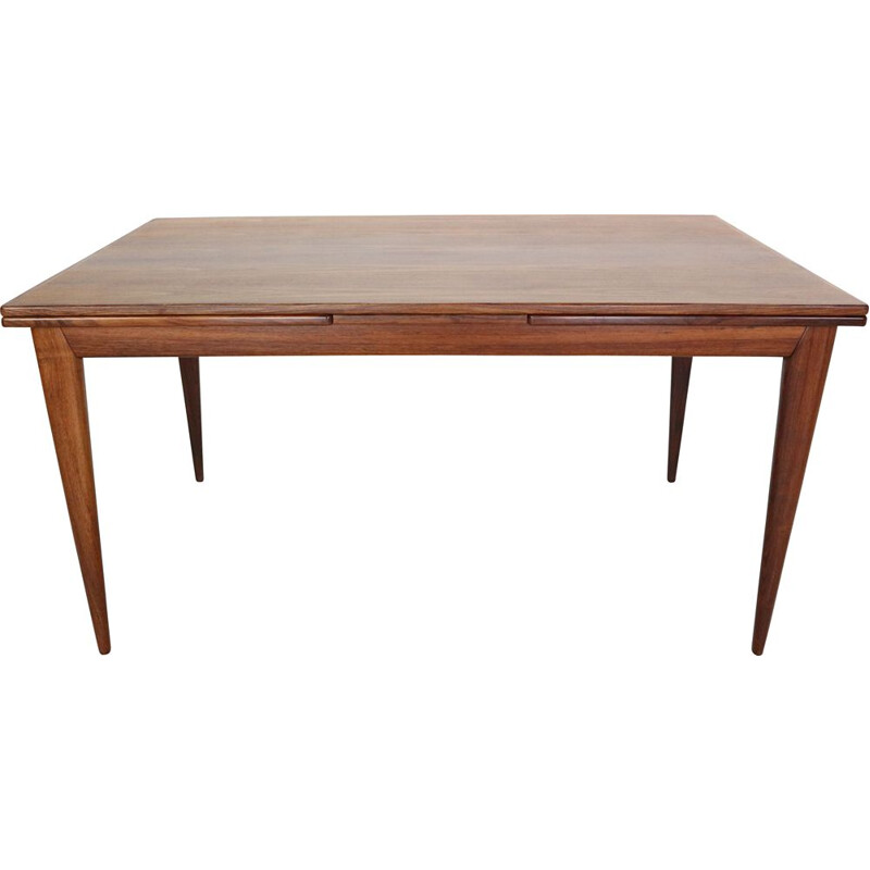 Extendable rosewood vintage dinning table no:254 by Niels Otto Møller for J.L. Møllers, 1960s