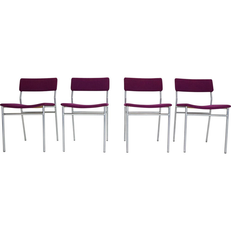 Set of 4 mid century chairs by Martin Visser for 't Spectrum Bergeijk, Netherlands 1960s