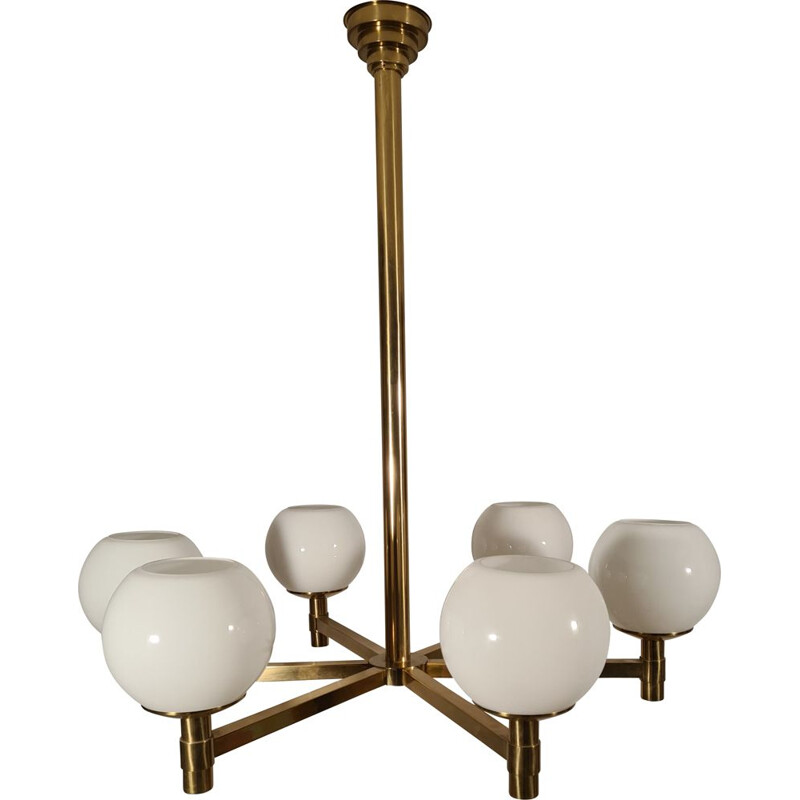 Vintage Perzel chandelier "Salle Pleyel" model