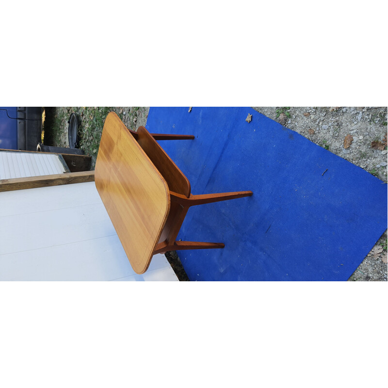 Table basse vintage scandinave à double plateaux