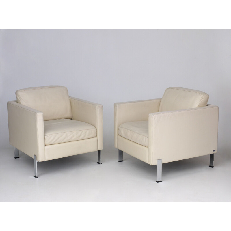 Pair of vintage Ds-118 leather armchairs by De Sede