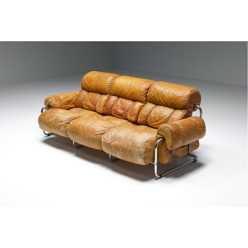 Vintage Tucroma three seater sofa by Guido Faleschini for Pace Collection, 1970s