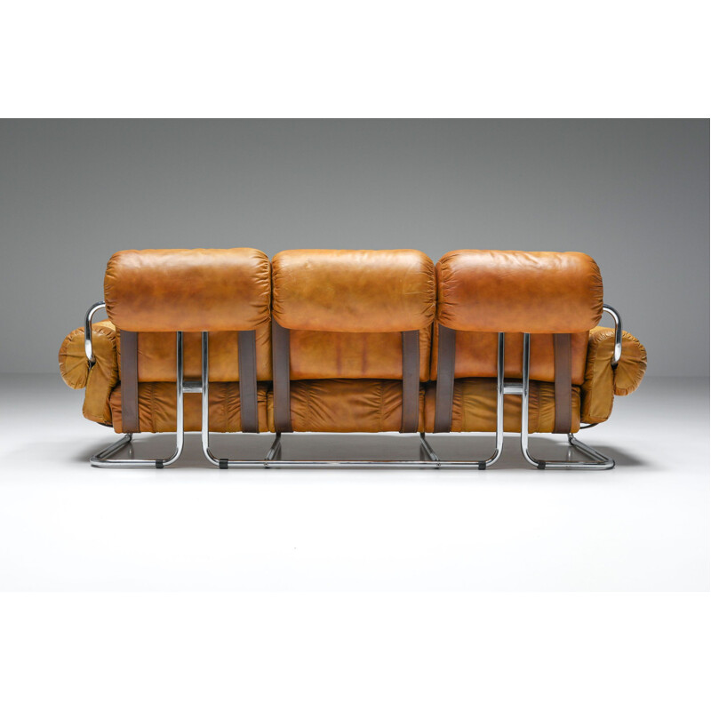 Canapé trois places Tucroma vintage par Guido Faleschini pour Pace Collection, 1970