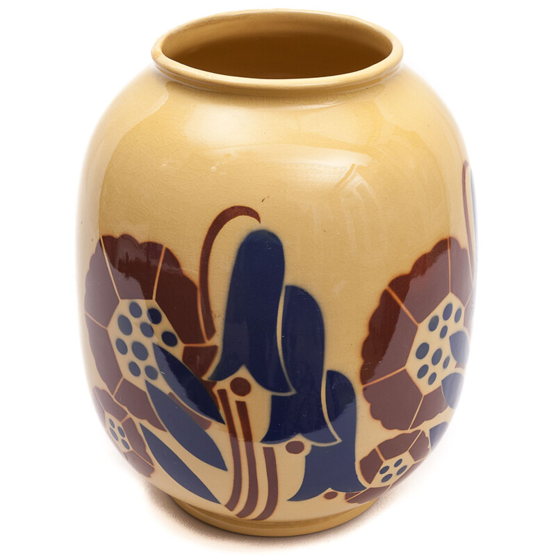 Vintage ceramic vase by Lunéville for Lafayette, 1930