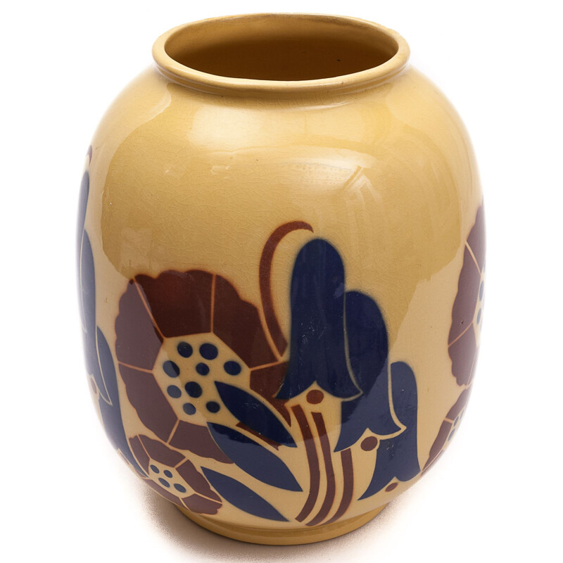 Vintage ceramic vase by Lunéville for Lafayette, 1930